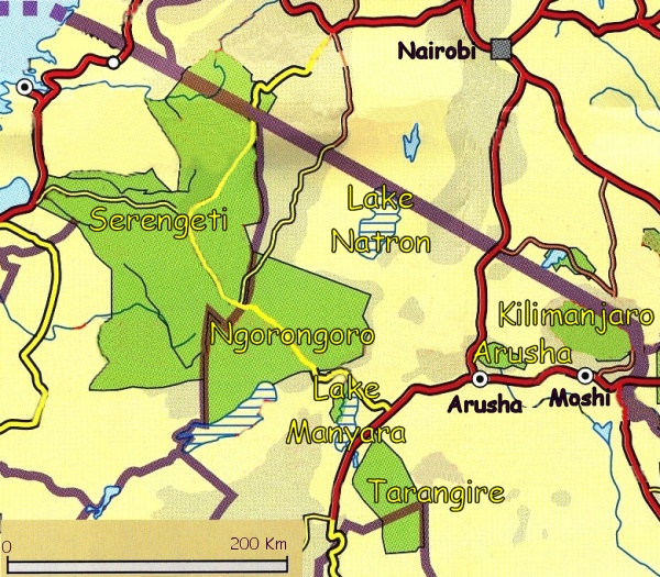 Kili Excursion & Safari - Northern Tanzania Safari Map
